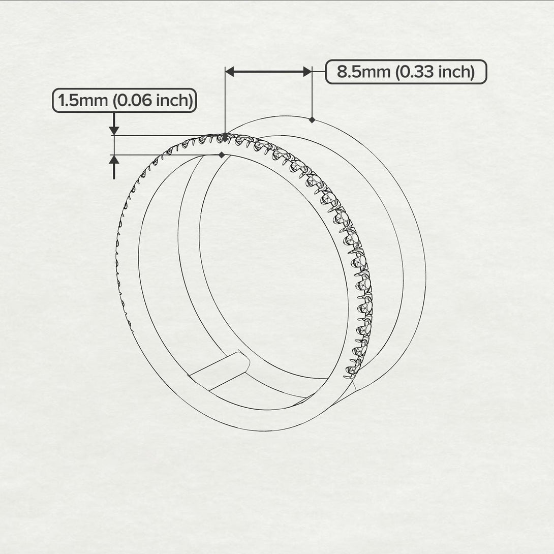 Custom Thin Double Black Diamond Band Ring - Morgan No. 700